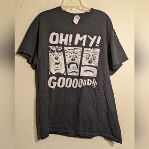 Gildan Graphic Black T-Shirt Size Large Pre-owned